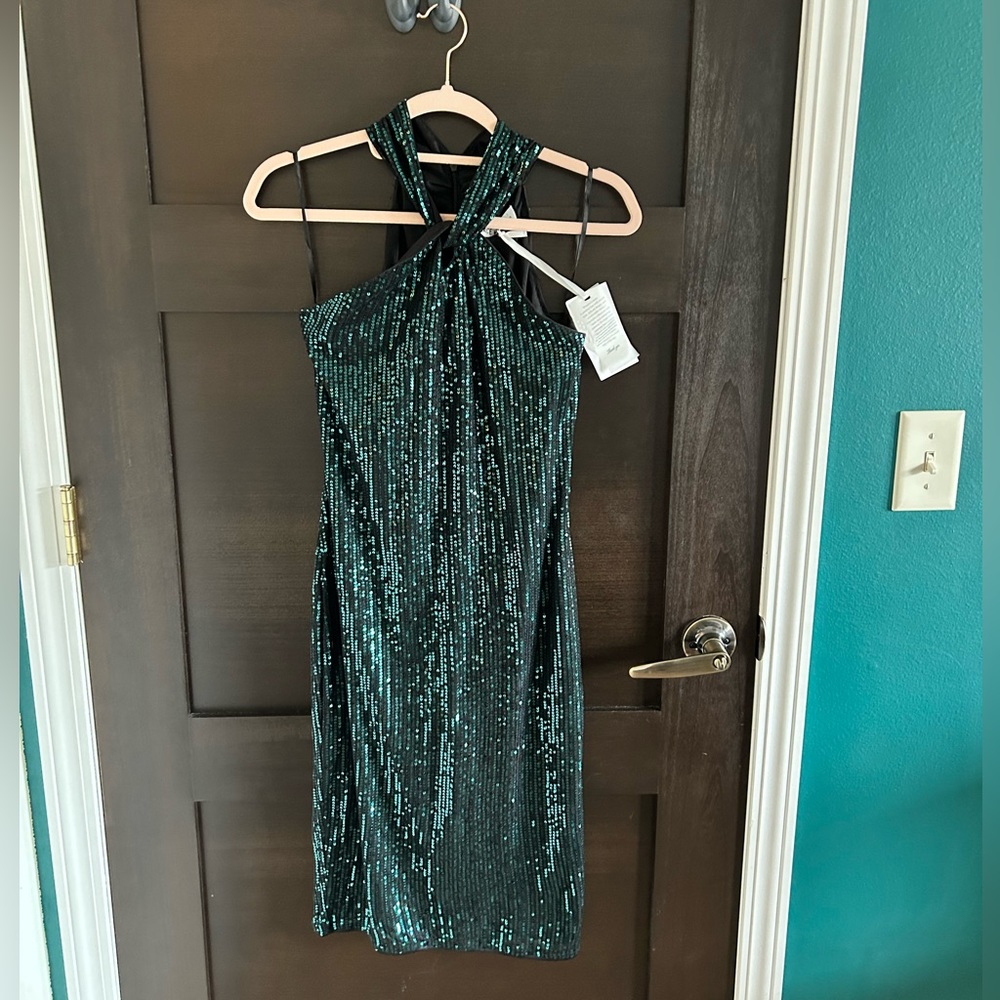 GRACE KARIN Sparkly Women’s Sequin Green Dress